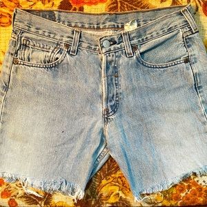 Vintage Y2K Levi’s 502 Low Rise Denim Cutoffs.